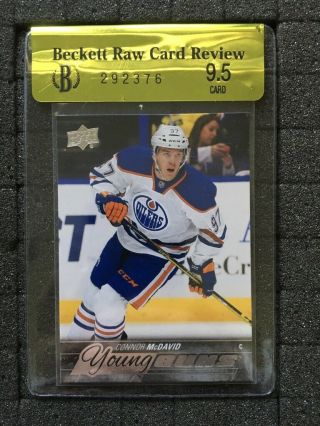 2015/16 Ud Upper Deck Connor Mcdavid Young Guns Rookie Rc Oilers Bgs 9.  5