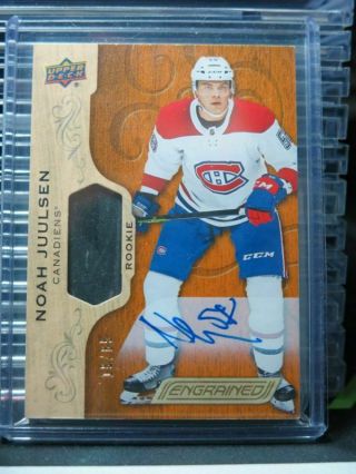 2018 - 19 Engrained Noah Juulsen Rookie Patch Auto Autograph 18/65 Canadiens Bb