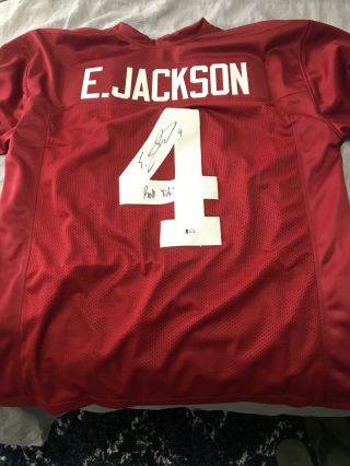 Eddie Jackson Signed Custom Jersey Beckett Alabama