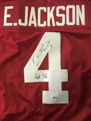 Eddie Jackson Signed Custom Jersey Beckett Alabama 2