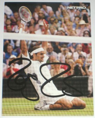 Roger Federer Signed 2003 Netpro Wimbledon Photo Card Rookie Card Autograph Auto