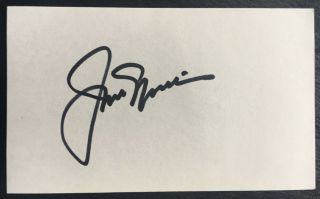 Jack Nicklaus Hand Signed Autographed 3 X 5 Index Card - Pga Golf Legend