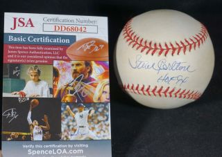 Steve Carlton " Hof 94 " Signed Official Nl Mlb Baseball,  Jsa Dd68042