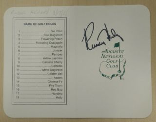Russel Henley Signed Augusta National Masters Scorecard Autographed Pga Jsa Loa