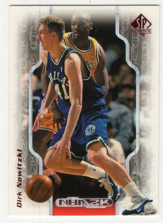 1998 - 99 Sp Authentic 2k9 Dirk Nowitzki Nba 2k Rc (dallas Mavericks)