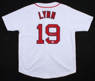 Fred Lynn Signed Boston Red Sox Jersey (jsa) 1975 A.  L.  Rookie Of The Year