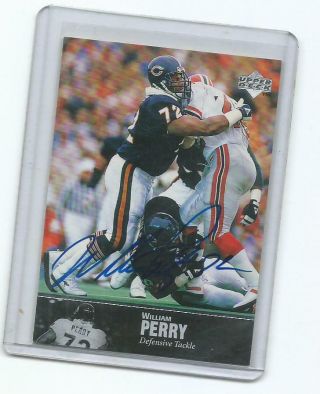 William Perry 1997 Ud Legends Auto Card 156 Bears
