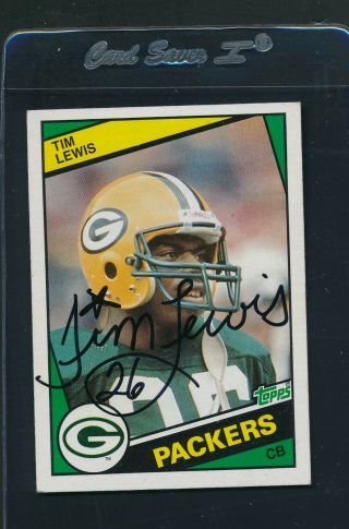 1984 Topps 271 Tim Lewis Packers Signed Auto 34617