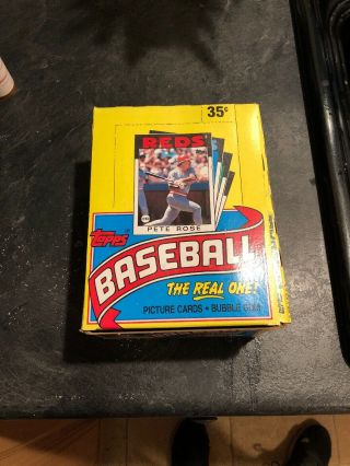 1 - 1986 Topps Baseball Wax Box (36 Packs) With Gum / Fast