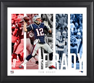 Tom Brady England Patriots Framed 15 " X 17 " Player Panel Collage