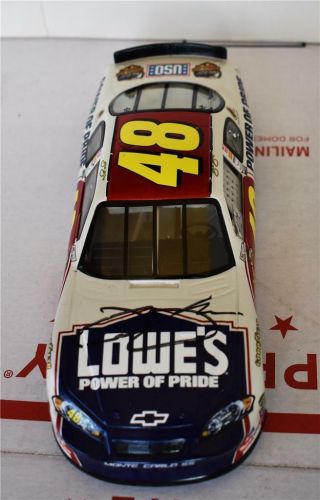 Jimmie Johnson Signed 1/24 48 Car Lowes Power Of Pride 7x Nascar Cup Champion
