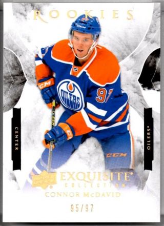 15 - 16 Ud Exquisite Connor Mcdavid True Rookie 95/97 Edmonton Oilers