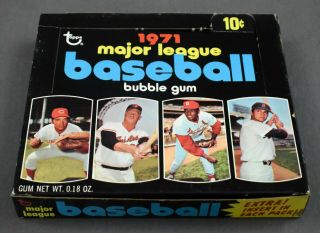 1971 Topps Baseball Card Empty Counter 10 Cent Display Box Ex - Mt