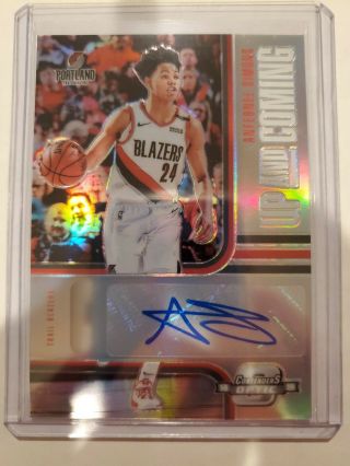 Anfernee Simons 18 - 19 Contenders Optic Up And Coming Auto Prizm 25/99 Trail.