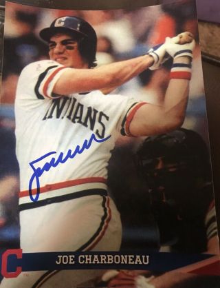 Joe Charboneau Cleveland Indians Signed 5x7 Photo 1980 Rookie Of The Year