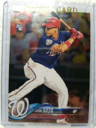 2018 Topps Chrome Update HMT55 Juan Soto Rookie Card Nationals RC 2