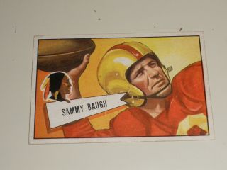 1952 Bowman Small Football 30 Sammy Baugh Hof