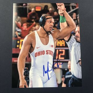 Myles Martin Hand Signed 8x10 Photo Usa Wrestling Autograph Ohio State