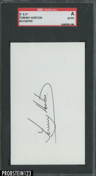 Tommy Horton Pga Golf Signed Index Card Auto Autograph Sgc