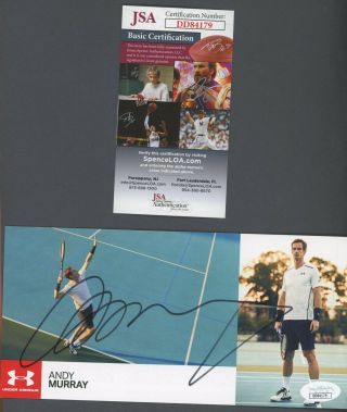 Andy Murray Signed Promo Card Auto Autograph Jsa