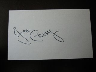 Joe Perry Autographed 3x5 49 