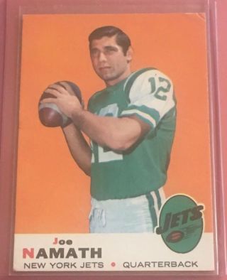 Joe Namath 1969 Topps Football Card 100 York Jets • Broadway Joe