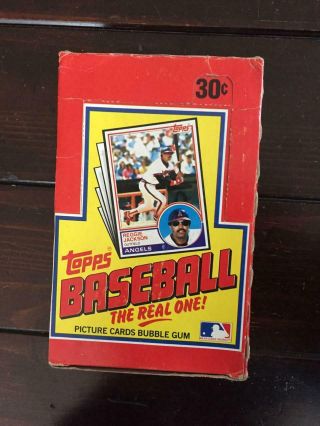 1983 Topps Baseball Wax Box - 36 Michigan Test Packs.