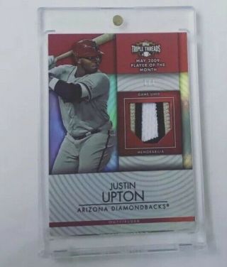 Justin Upton 2012 Topps Triple Threads Patch 1/1 Game Worn