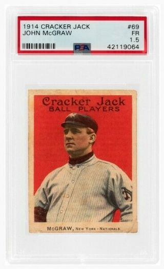 1914 Cracker Jack 69 John Mcgraw Ny Nat 