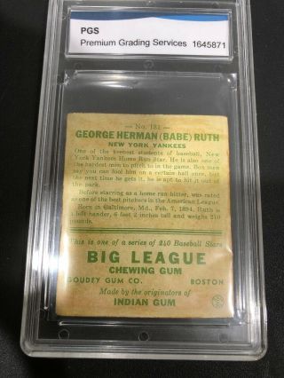1933 Goudey BABE RUTH 181 York Yankees Baseball Cards. 2