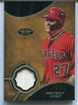 2019 Topps Tier One Mike Trout Tier One Jersey 181/375