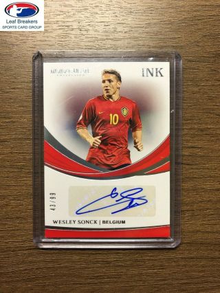 2018 - 19 Immaculate Soccer Ink Wesley Sonck Auto /99 Belgium [rs]