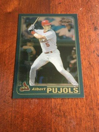 2001 Topps Chrome Albert Pujols Rookie Rc Late Addition 596 Cardinals Angels