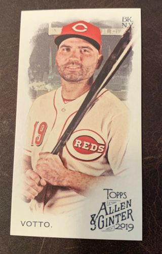 2019 Topps Allen And Ginter Joey Votto 14/25 Mini 102 (the World’s Champions)