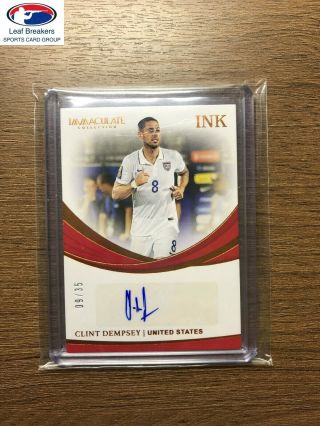 2018 - 19 Immaculate Soccer Ink Clint Dempsey Auto 09/35 United States [jm]