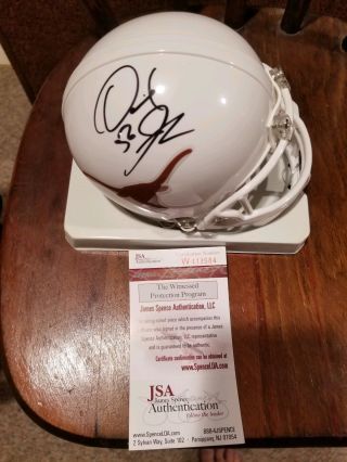 Derrick Johnson autographed mini helmet U of TEXAS JSA AUTHENTIC 2