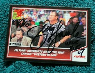 Topps Wwe Legend Trading Card Autographed Hand Signed King Jerry Lawler