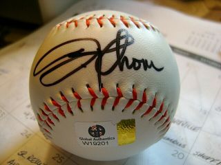 Jim Thome Autographed Baseball - Cleveland Indians Hof