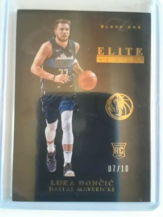Luka Doncic 2018 - 19 Chronicles Black Box Gold 7/10 Rookie Card 317