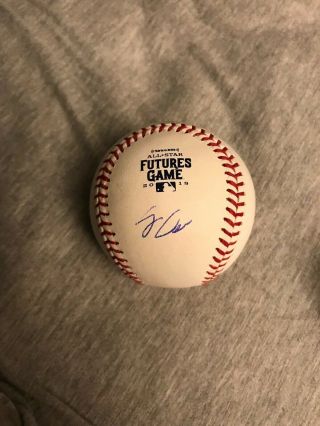 Jo Adell Signed 2019 Futures Game Baseball Official Ball Angels Autograph J