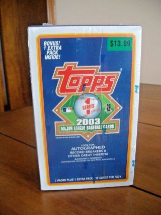 2003 Topps Series 1 Major League Baseball Cards 36 - Pack Box -