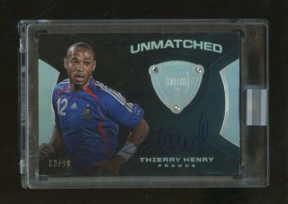 2018 Panini Eminence Soccer Unmatched Triple Diamond Thierry Henry Auto 3/10