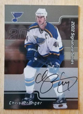 Chris Pronger 2002 Be A Player Lcp Autograph Signature Series Flyers Oilers
