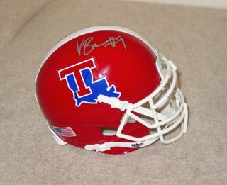 Vernon Butler Signed/autographed Louisiana Tech Bulldogs La Mini Helmet W/coa