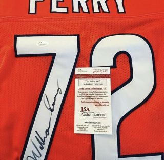 William Perry Chicago Bears Signed Autograph Orange Football Jersey JSA 2