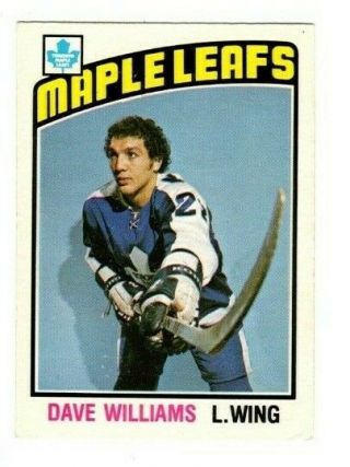 Dave Williams Rookie 76/77 Opc O Pee Chee 1976/77 No Creases