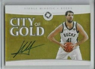 Nikola Mirotic 2018 - 19 Opulence City Of Gold Auto 23/79 Bucks Autograph