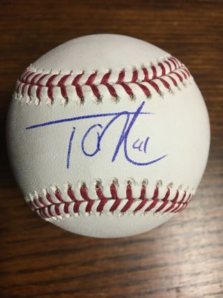 Tyler O’neill Autograph In Blue Ink On Rawlings Omlb St Louis Cardinals