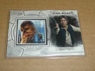 2018 Topps Star Wars Masterwork Han Solo Postage Stamp /200 O6187