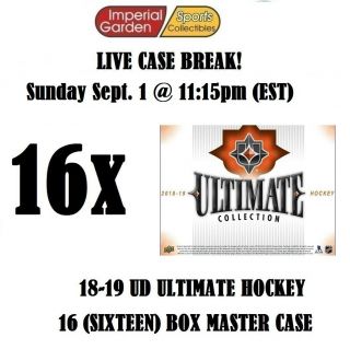 18 - 19 Ud Ultimate 16 (sixteen) Box Case Break 1406 - Vancouver Canucks